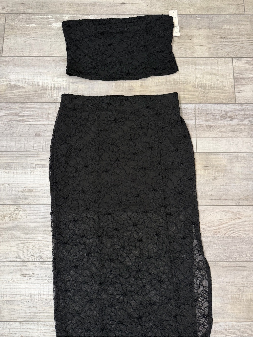 No Boundaries Black Lace Maxi Skirt